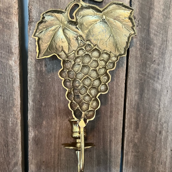 Bom bay Solid Brass Sconce Candle Holder Brass GRAPES - Picture 7 of 11